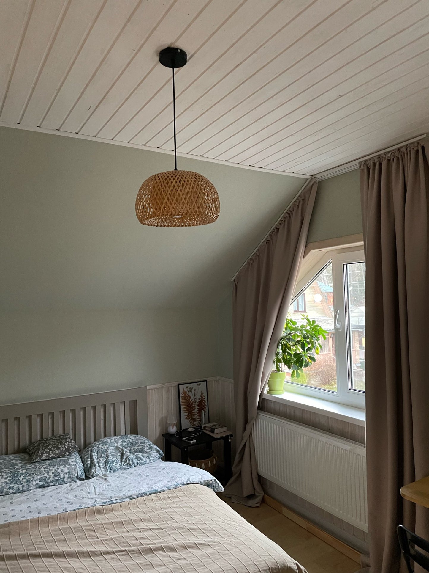 Lustre Pendente de Fibra de Rattan