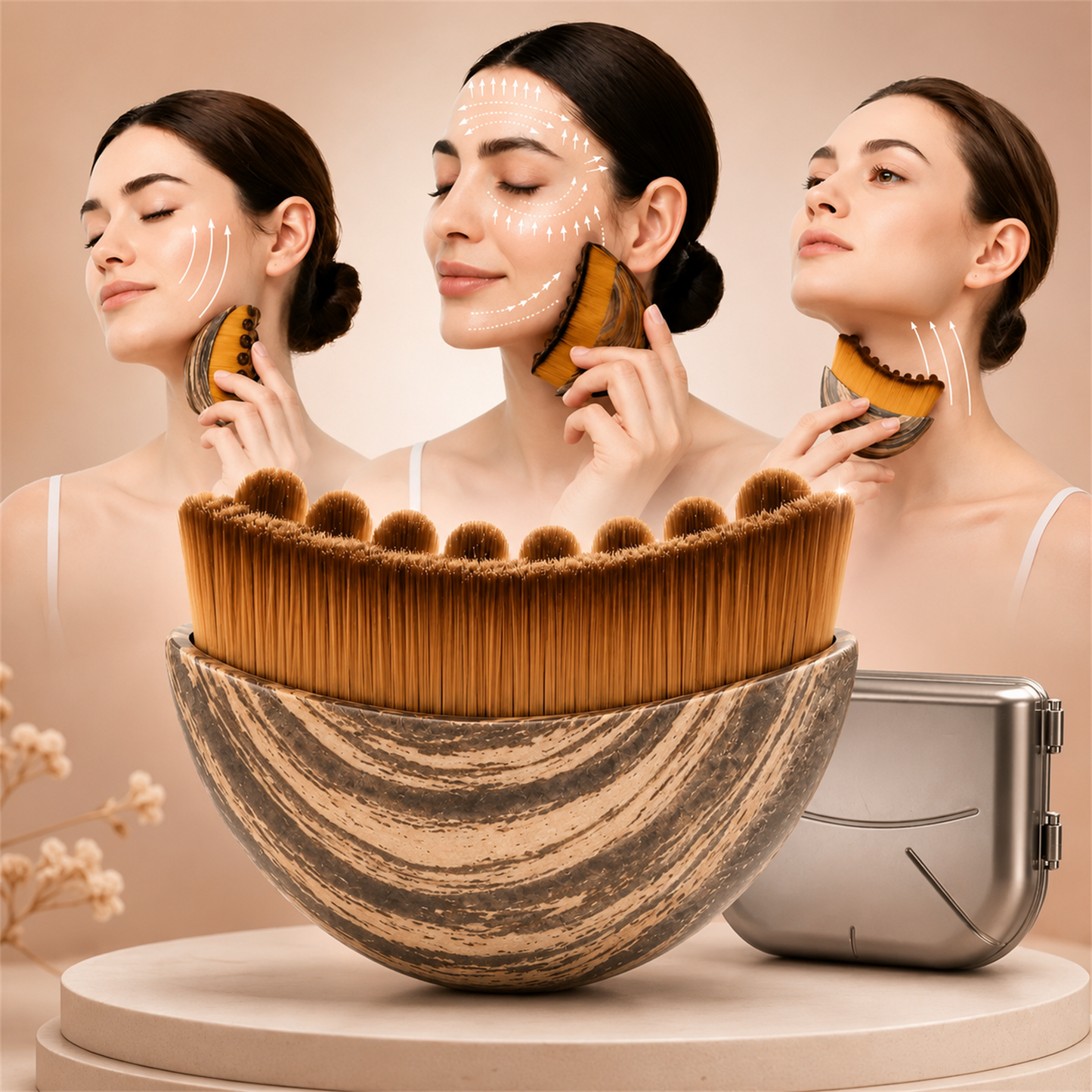 Escova facial Zenlart para massagem e autocuidado