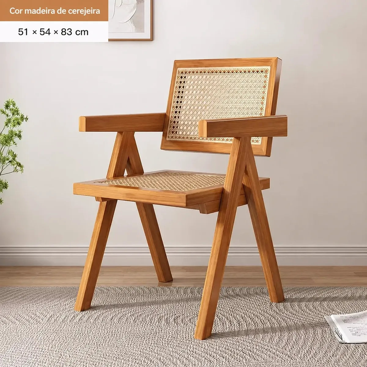 Cadeiras de rattan Zenlart em ambiente de jantar