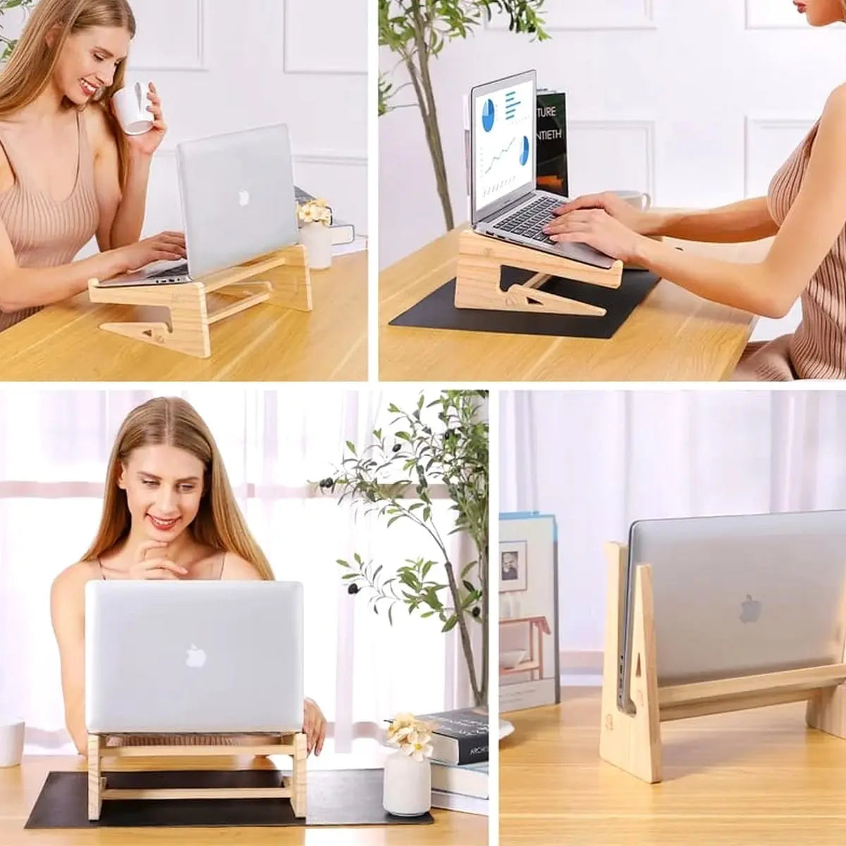 Imagem 6 de 6 de Suporte Notebook Zenlart Bambu Ecológico 100% Bambu Madeira