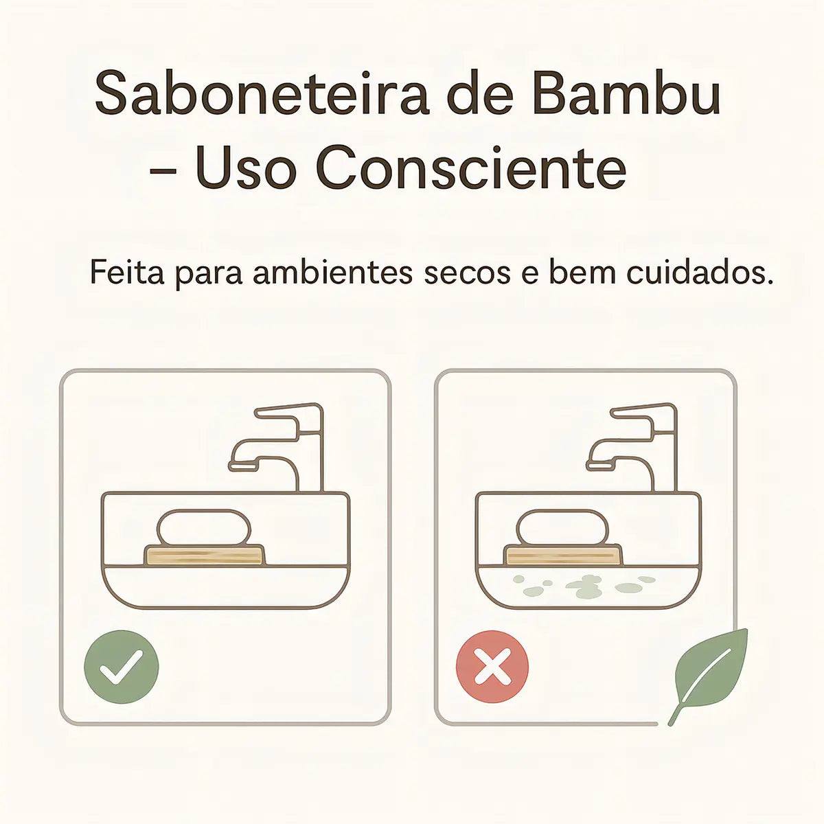 Saboneteira de Bambu para Banheiro Zenlart