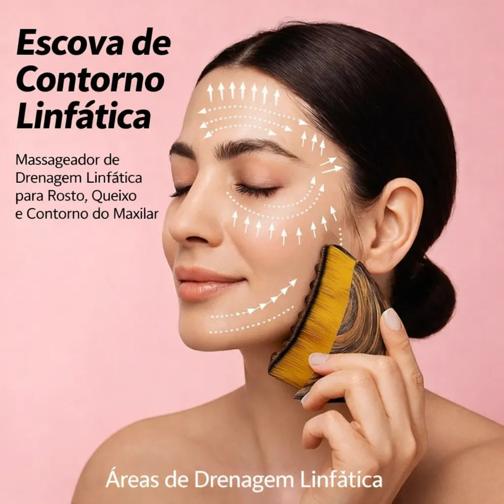 Cor: Rosa | Escova Facial de Drenagem Linfatica Zenlart