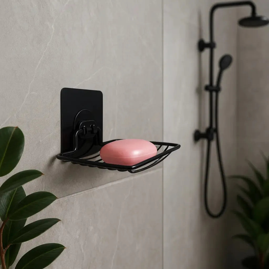 Cor: Preto | Saboneteira de Inox para Parede Zenlart