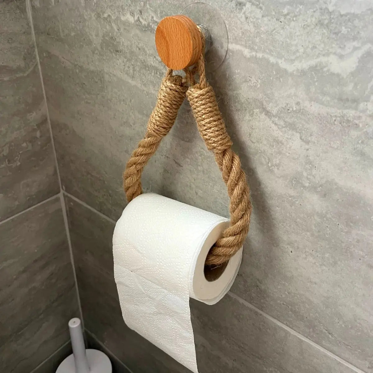 Imagem 3 de 8 de Suporte Toalha Rosto Mãos Rústico Sem Furar Parede Marrom