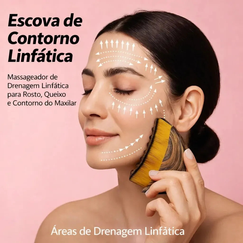 Cor: Rosa | Escova Facial de Drenagem Linfatica Zenlart