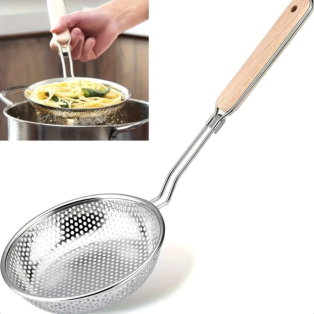 Imagem 1 de 6 de Peneira Inox Cozinha Polvilhar Coar Escorrer Zenlart