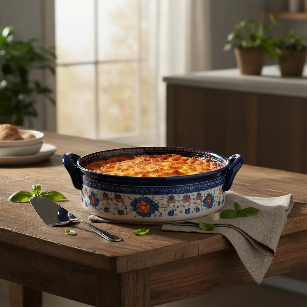 Imagem 2 de 8 de Assadeira Para Forno De Cerâmica 1l Zenlart Azul