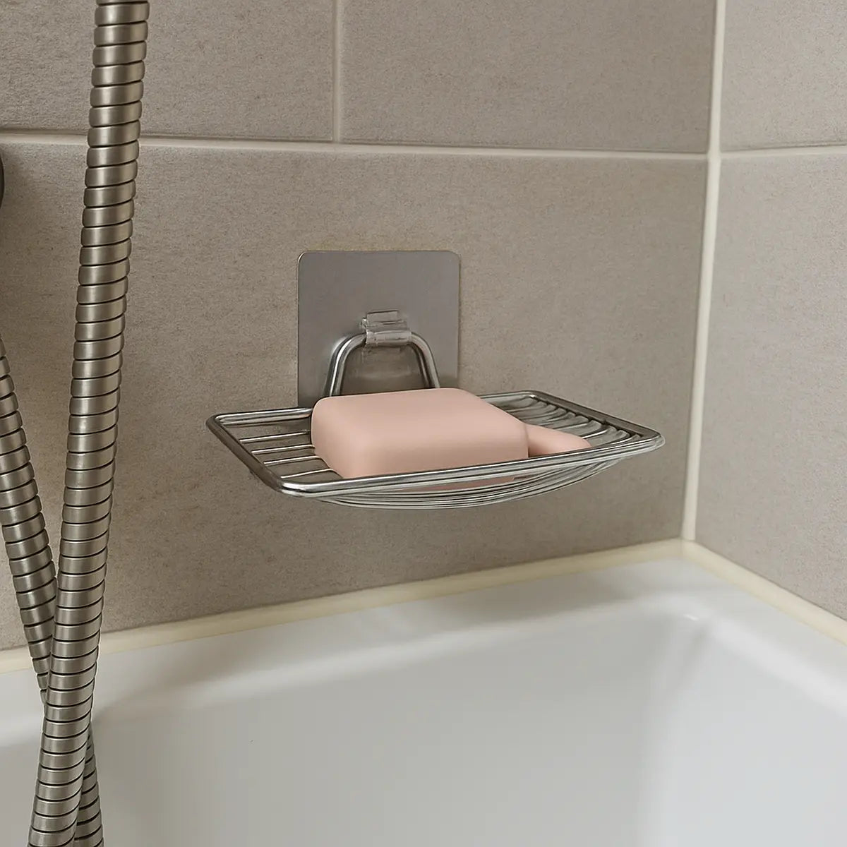 Cor: Prata | Saboneteira de Inox para Parede Zenlart