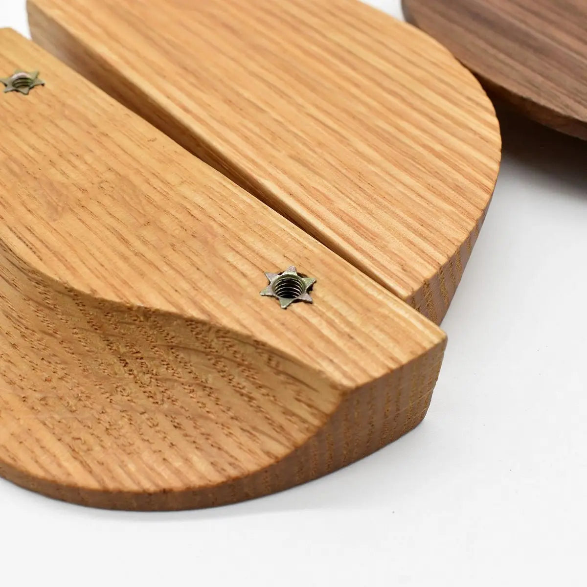 Imagem 5 de 6 de 2x Puxadores Meia Lua Zenlart 64mm Madeira Maciça Beech Beech Meia Lua