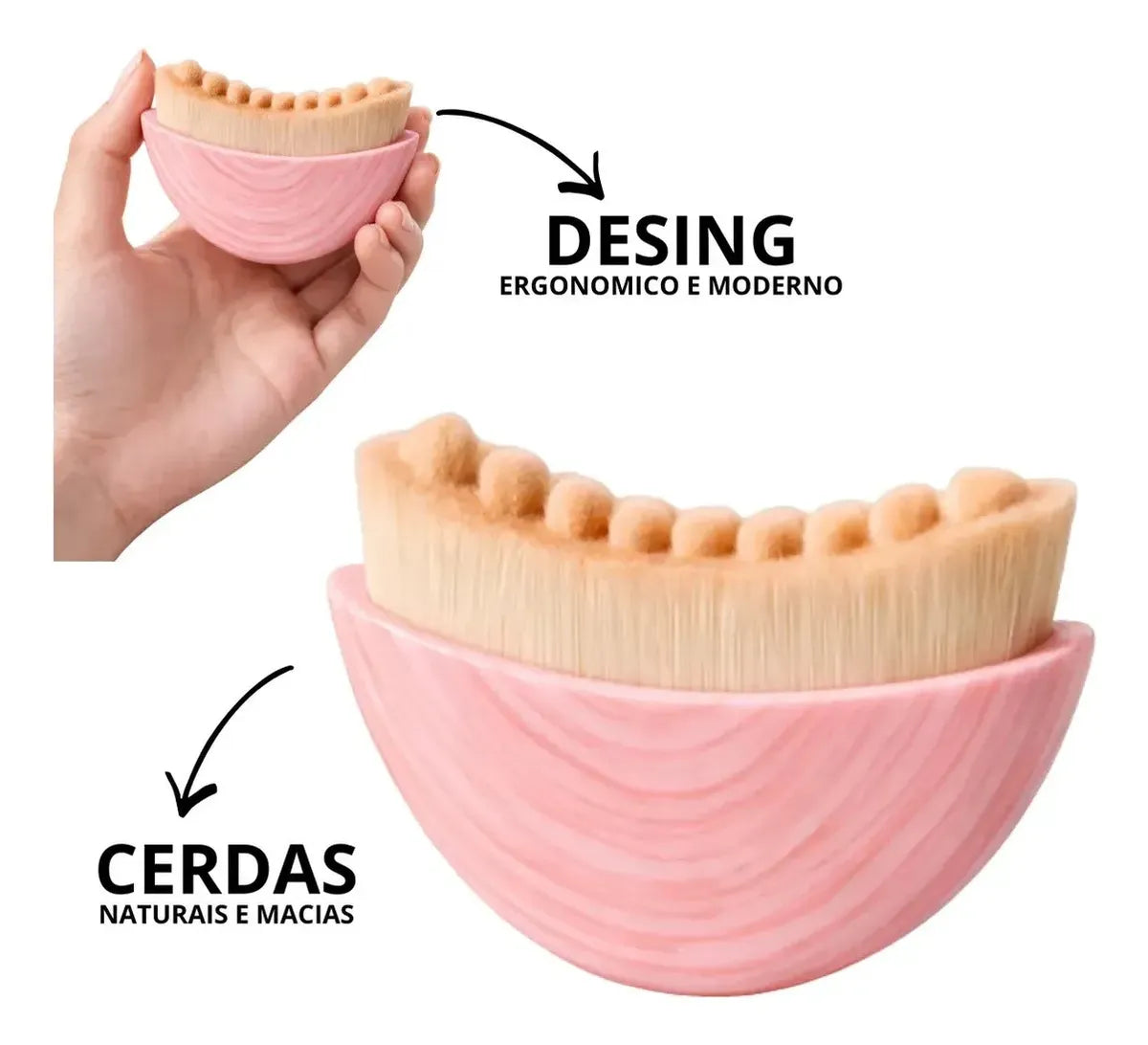 Cor: Rosa | Escova Facial de Drenagem Linfatica Zenlart