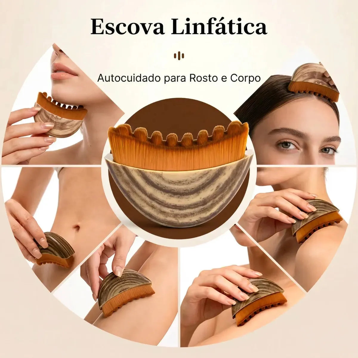 Cor: Rosa | Escova Facial de Drenagem Linfatica Zenlart