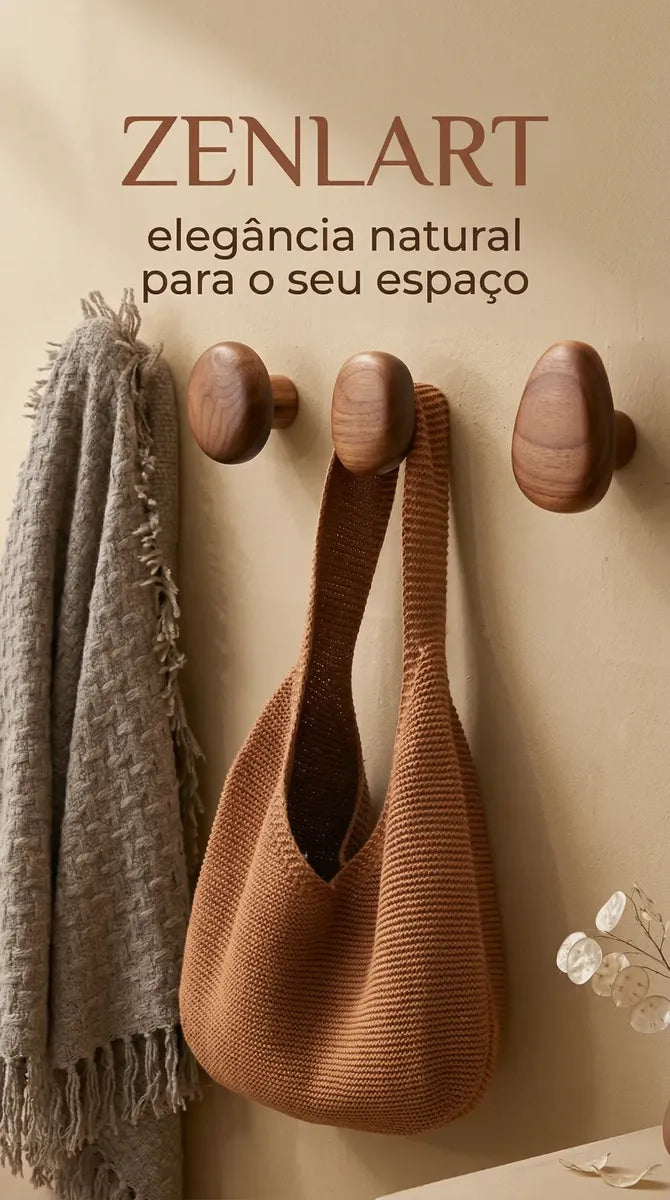 Ganchos Orgânicos de Madeira Zenlart