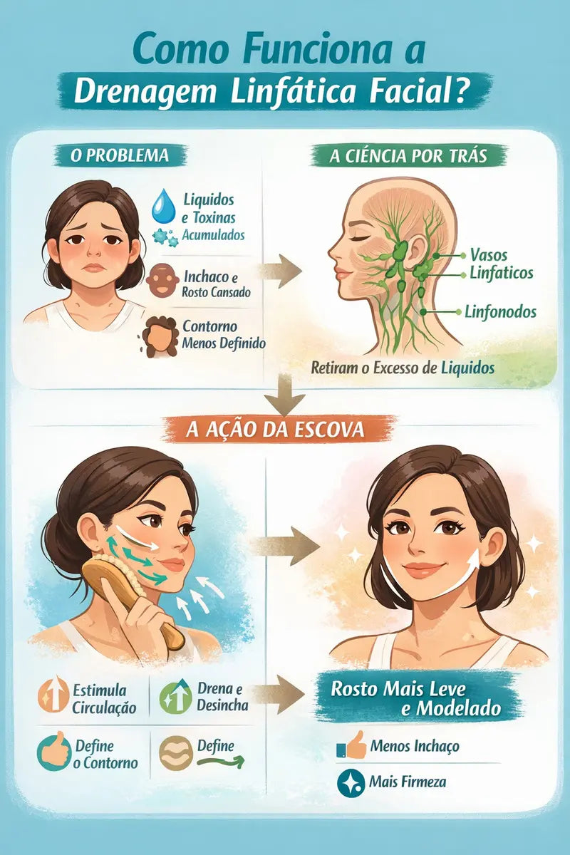 Cor: Marrom | Escova Facial de Drenagem Linfatica Zenlart