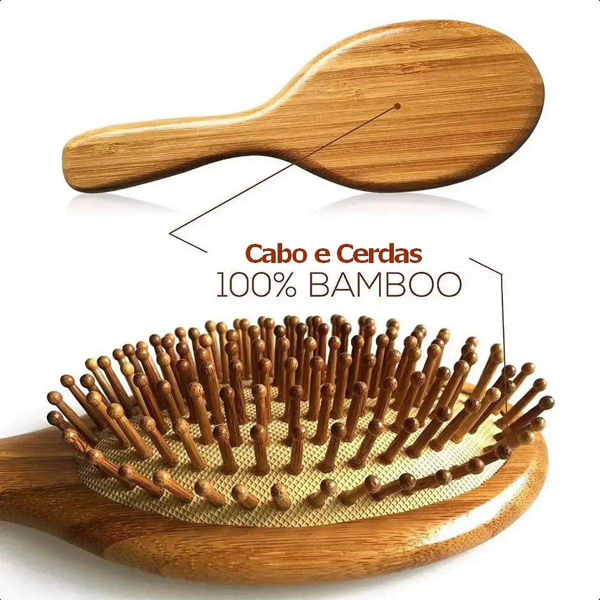 Escova de Cabelo de Bambu Zenlart