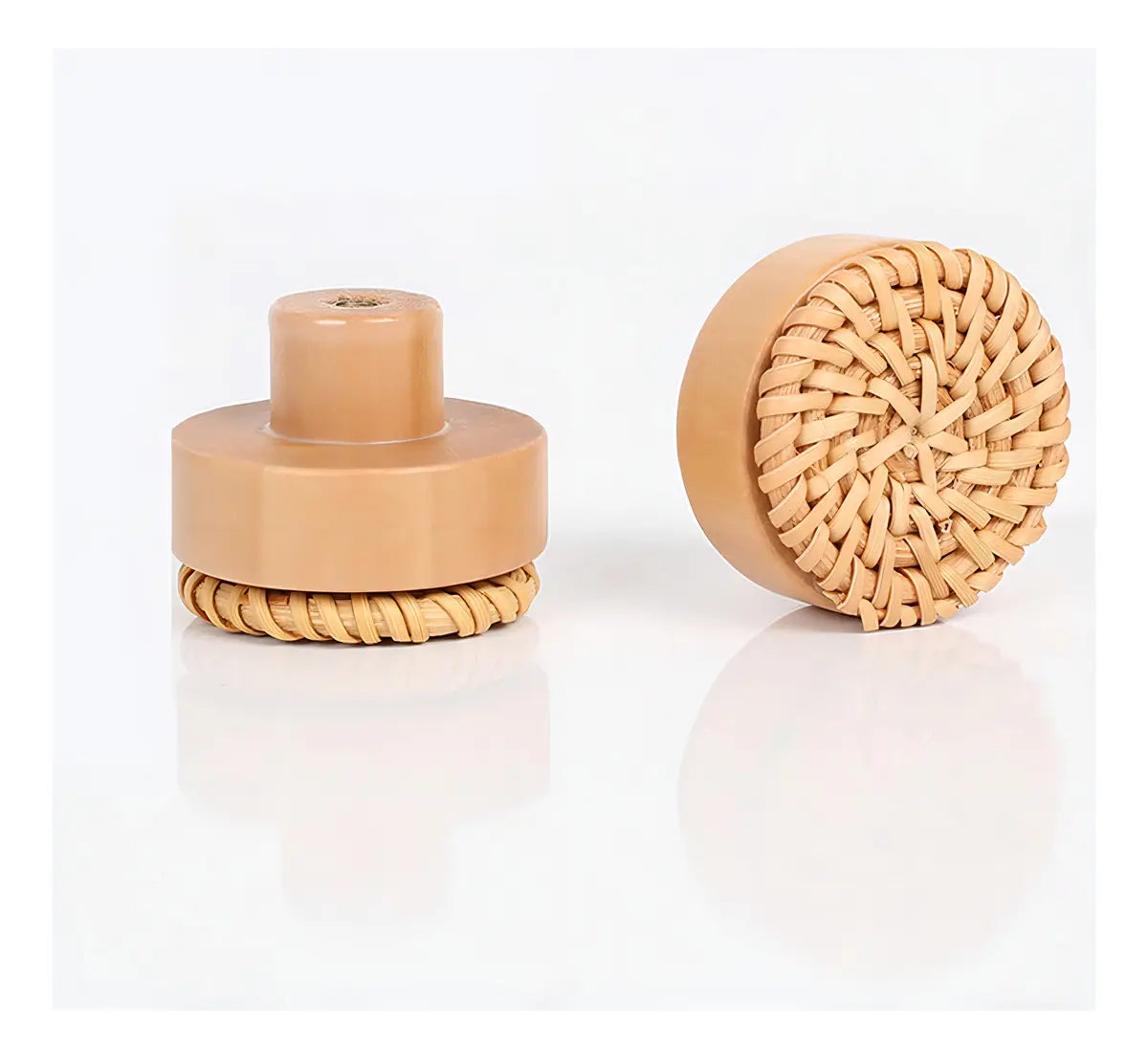 Imagem 4 de 9 de 10 Puxadores para Armário Móveis Rattan Madeira Boho Minimalista