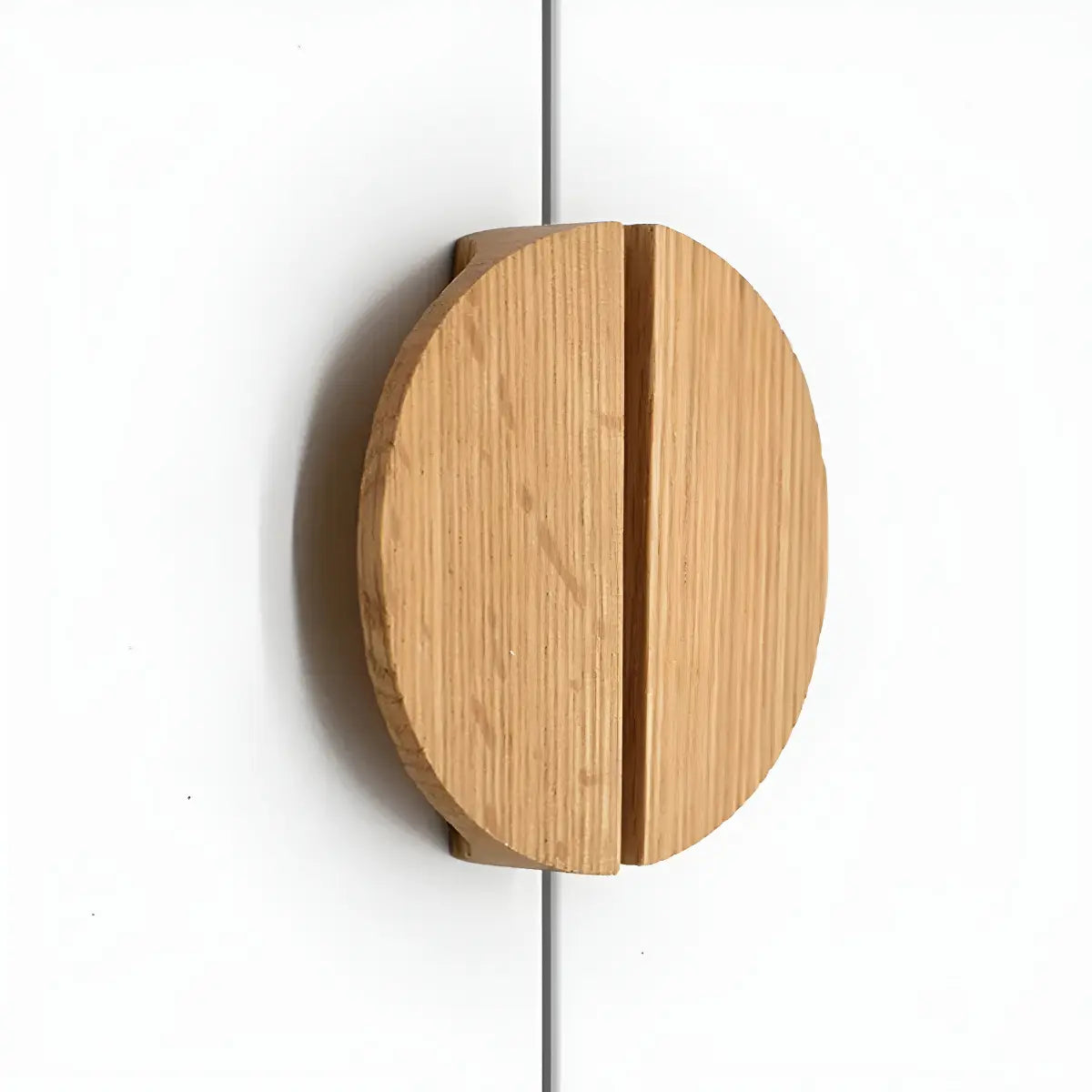 Imagem 1 de 6 de 2x Puxadores Meia Lua Zenlart 64mm Madeira Maciça Beech Beech Meia Lua