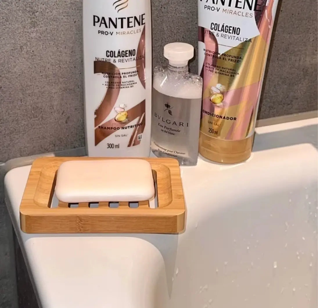 Saboneteira de Bambu para Banheiro Zenlart