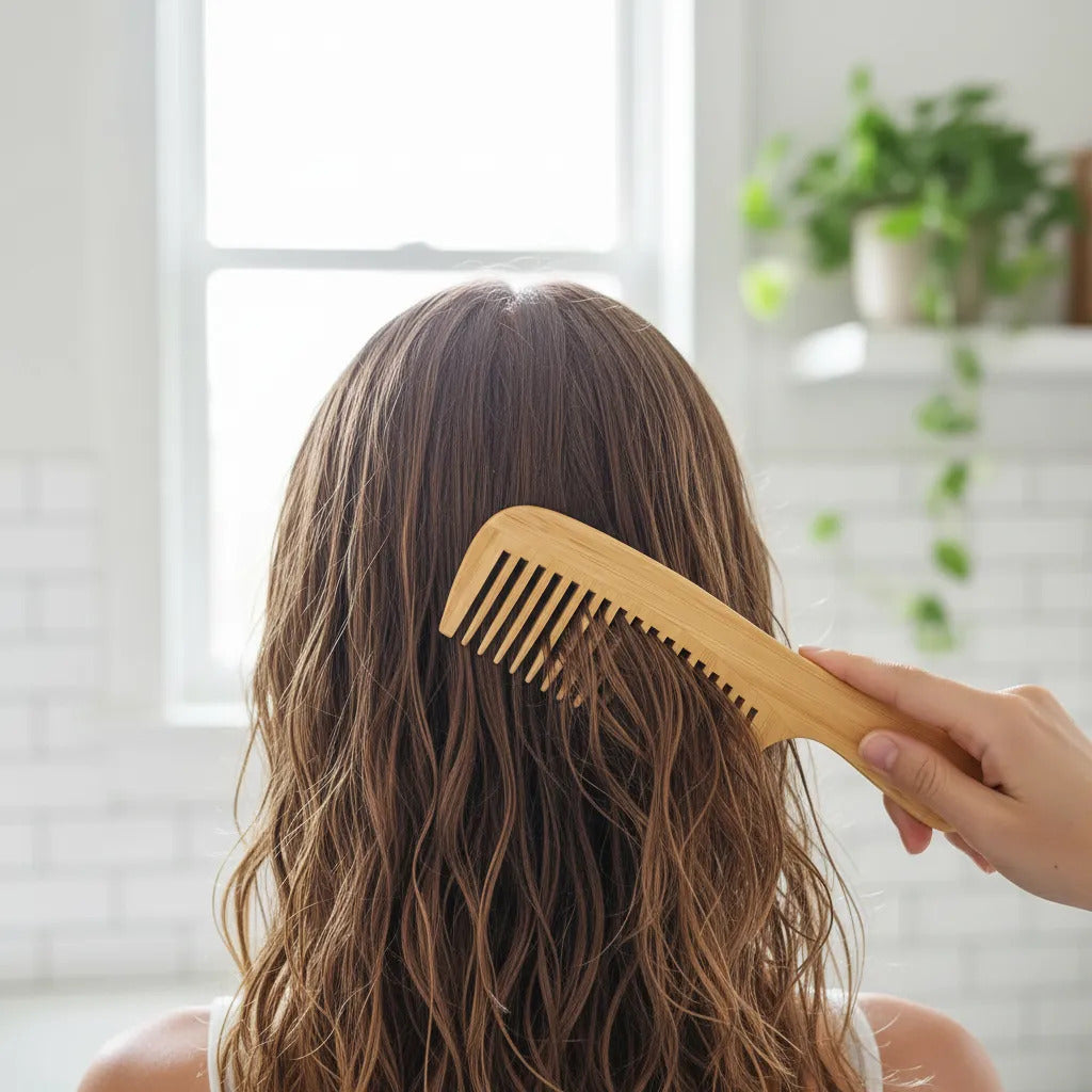 Kit com 10 Pentes de Madeira Faia Zenlart Antifrizz