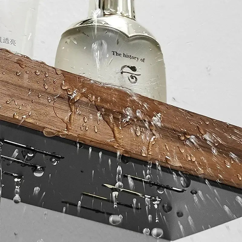 Cor: Branca | Prateleira Nicho de Madeira e Inox Zenlart