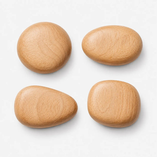Kit com 4 Cabideiros de Madeira Zenlart