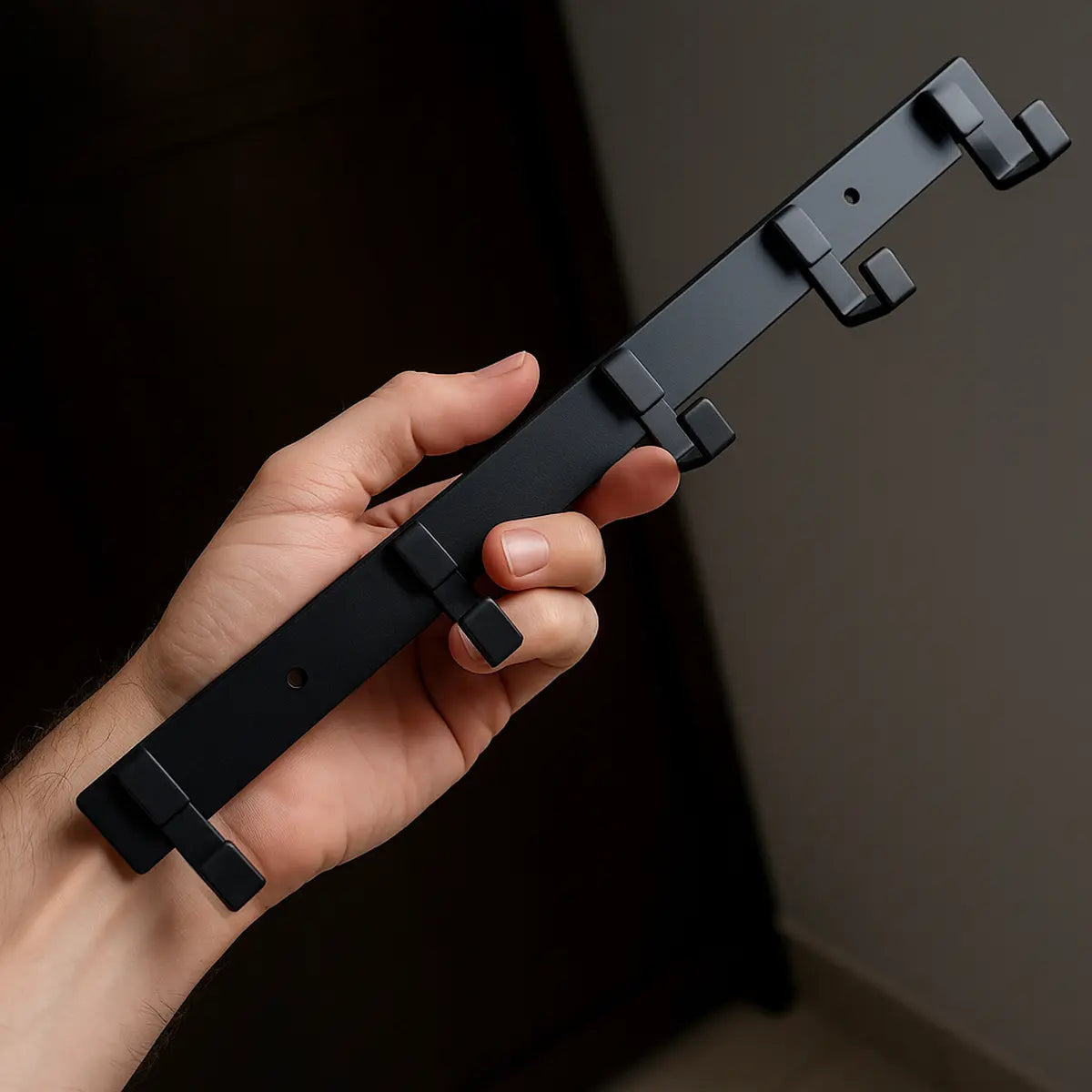 Cor: Preto | Cabideiro de Aluminio Minimalista Zenlart