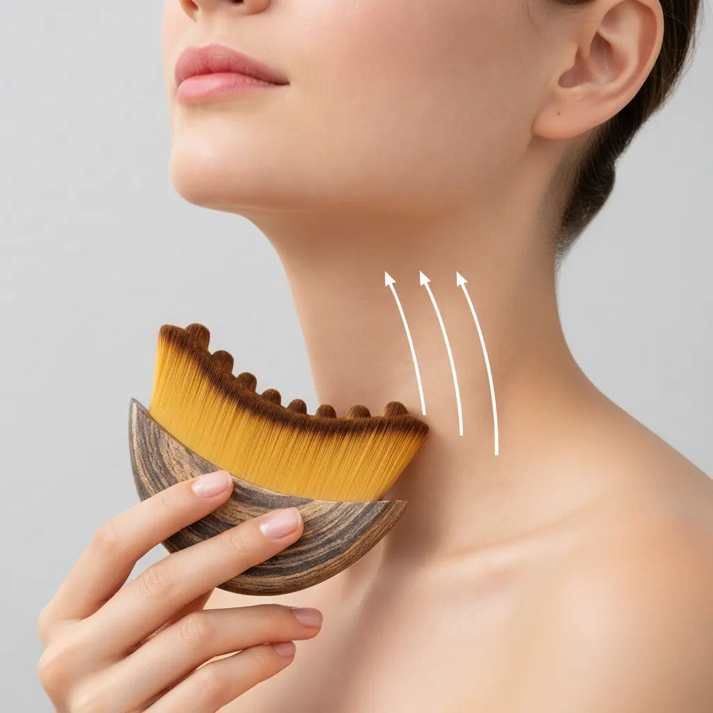 Cor: Marrom | Escova Facial de Drenagem Linfatica Zenlart