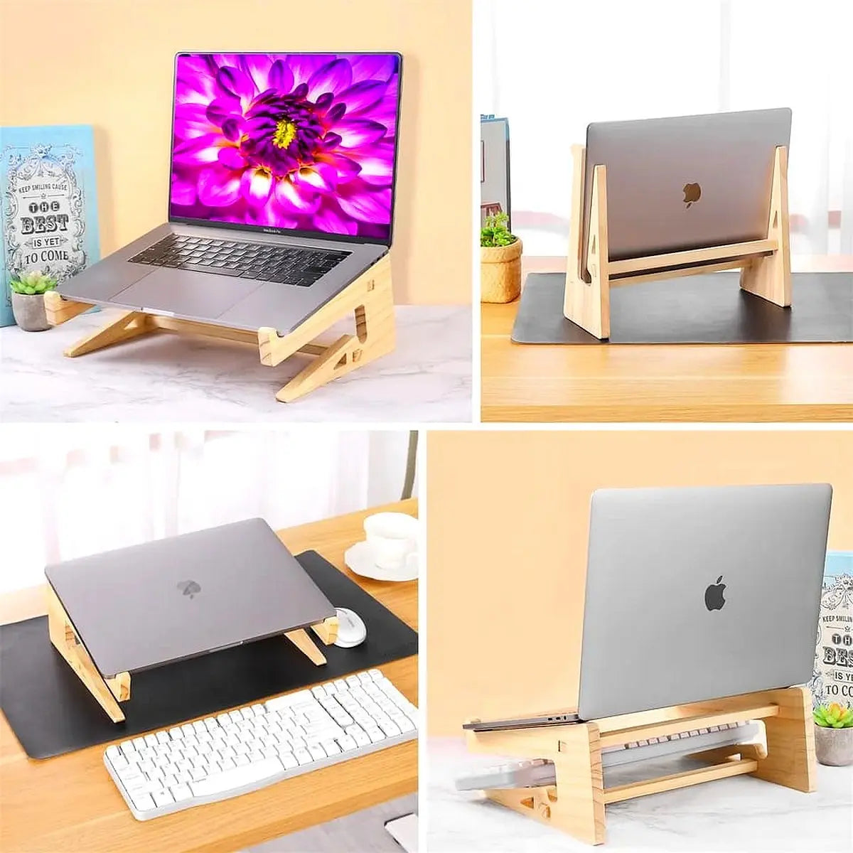 Imagem 5 de 6 de Suporte Notebook Zenlart Bambu Ecológico 100% Bambu Madeira
