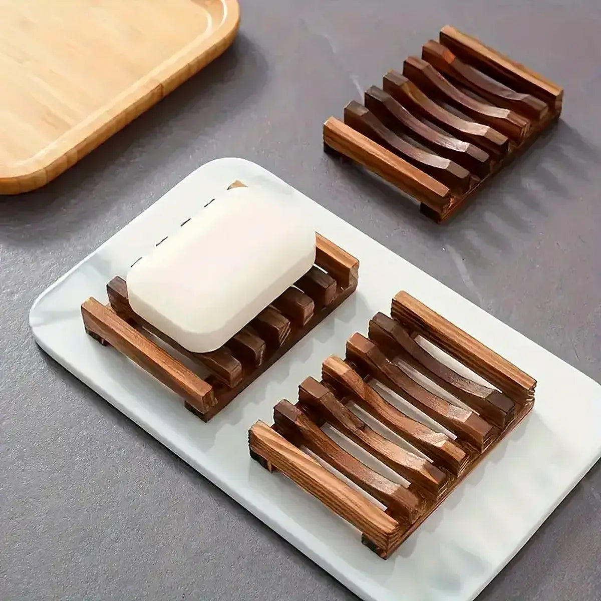 Saboneteira de Bambu para Banheiro Zenlart