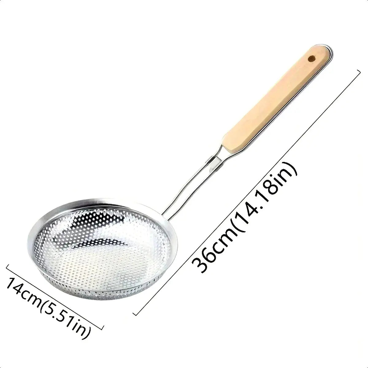 Imagem 4 de 6 de Peneira Inox Cozinha Polvilhar Coar Escorrer Zenlart