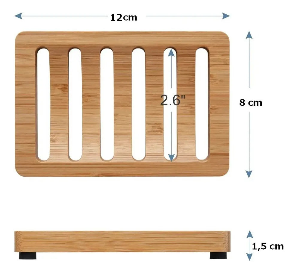 Saboneteira de Bambu para Banheiro Zenlart