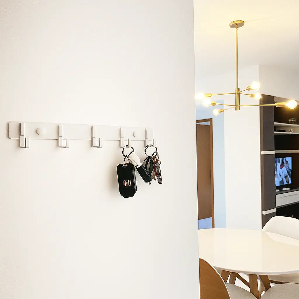 Cor: Branco | Cabideiro de Aluminio Minimalista Zenlart