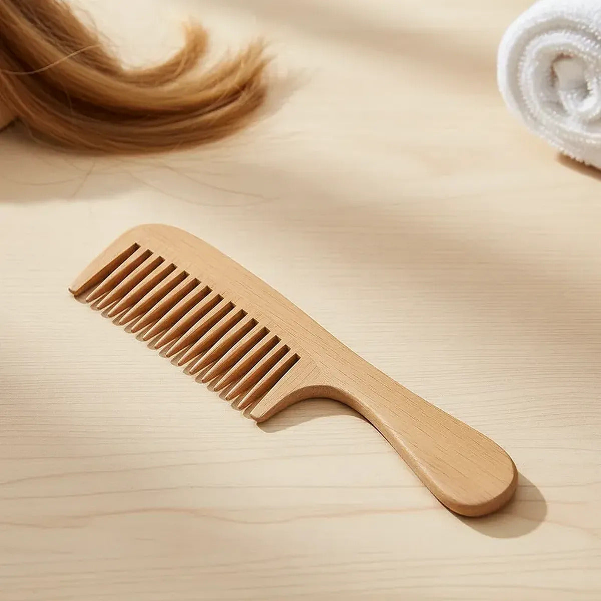 Kit com 10 Pentes de Madeira Faia Zenlart Antifrizz