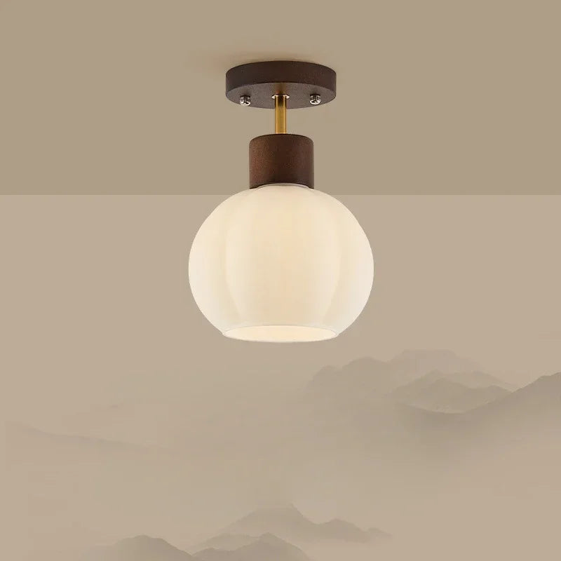 Luminária pendente nórdica japandi Zenlart em ambiente acolhedor
