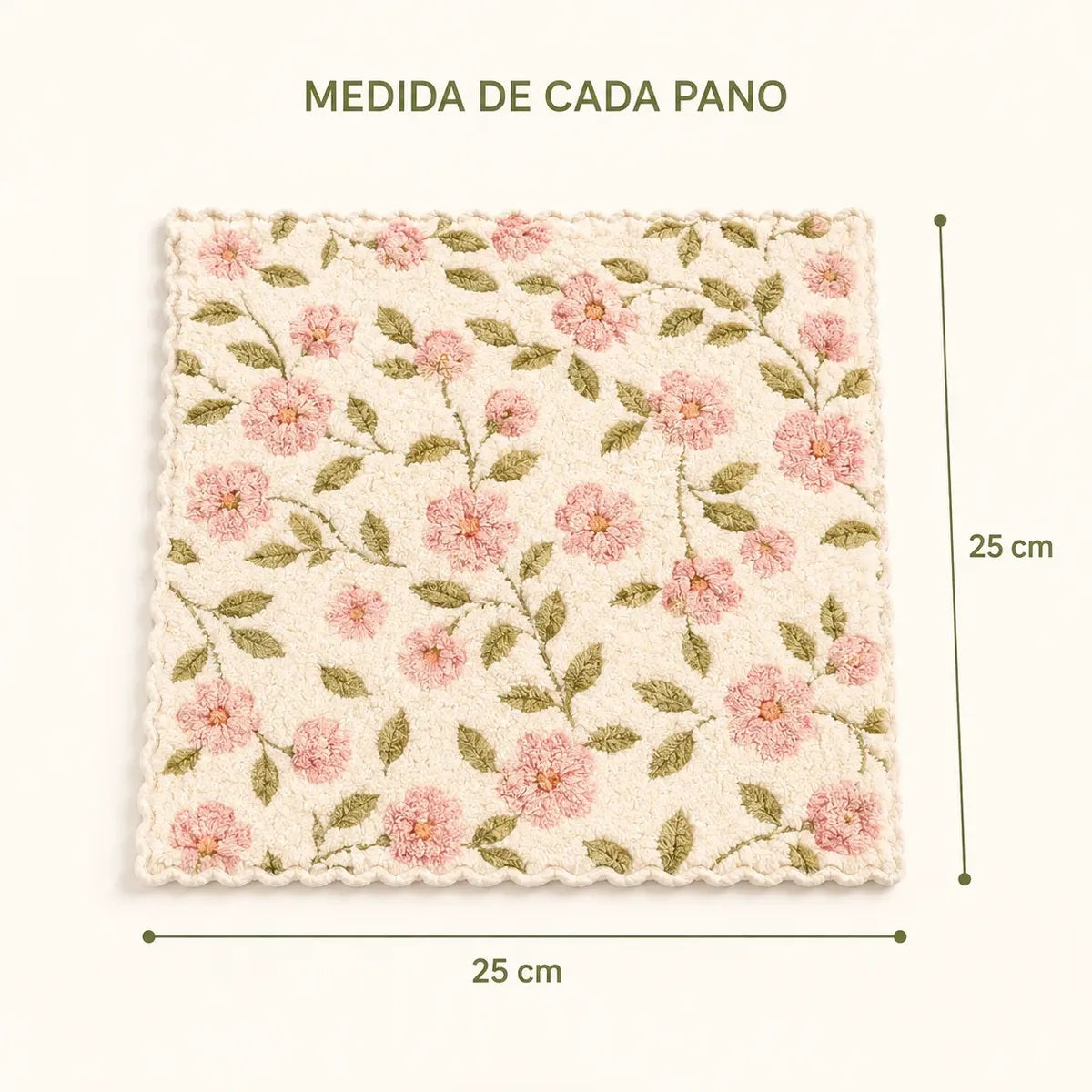 Kit 10 Panos de Limpeza Florais Superabsorventes Zenlart — imagem 6