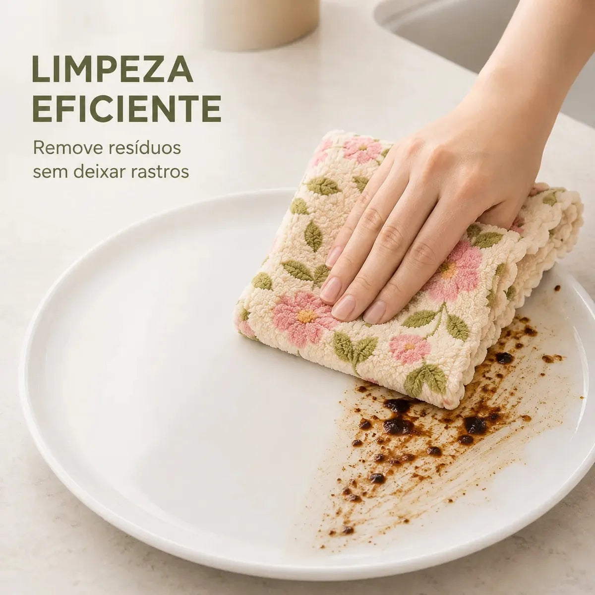 Kit 15 Panos de Limpeza Florais Superabsorventes Zenlart — imagem 6