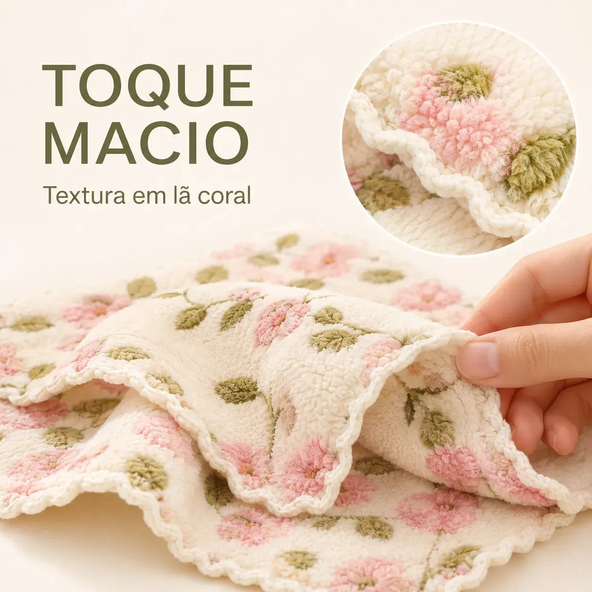 Kit 5 Panos de Limpeza Florais Superabsorventes Zenlart — imagem 4