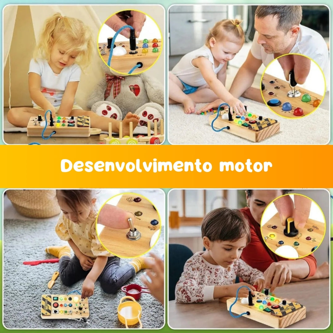 Painel Sensorial Montessori. Brinquedo Artesanal Educativo