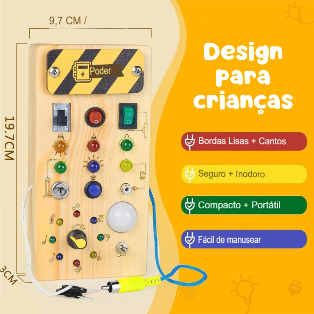 Painel Sensorial Montessori. Brinquedo Artesanal Educativo