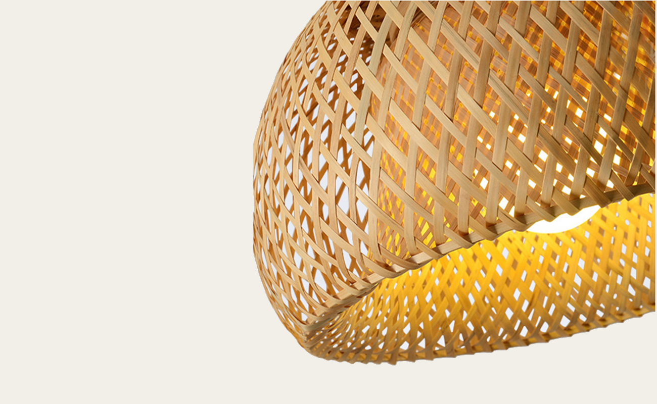 Lustre Pendente de Fibra de Rattan