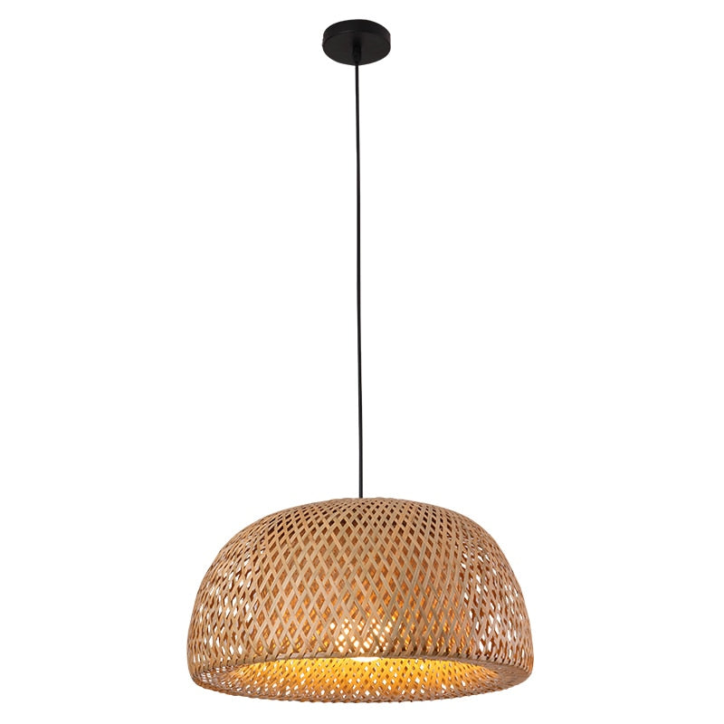 Lustre Pendente de Fibra de Rattan