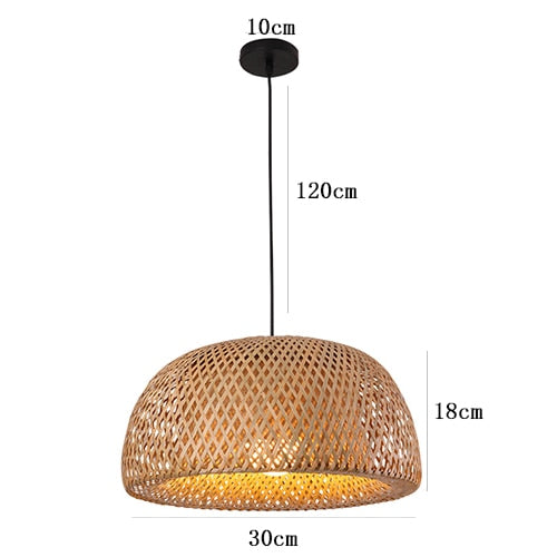 Lustre Pendente de Fibra de Rattan